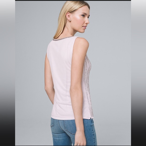 White House Black MarketLilac Beaded Embelished Tank - Picture 4 of 16